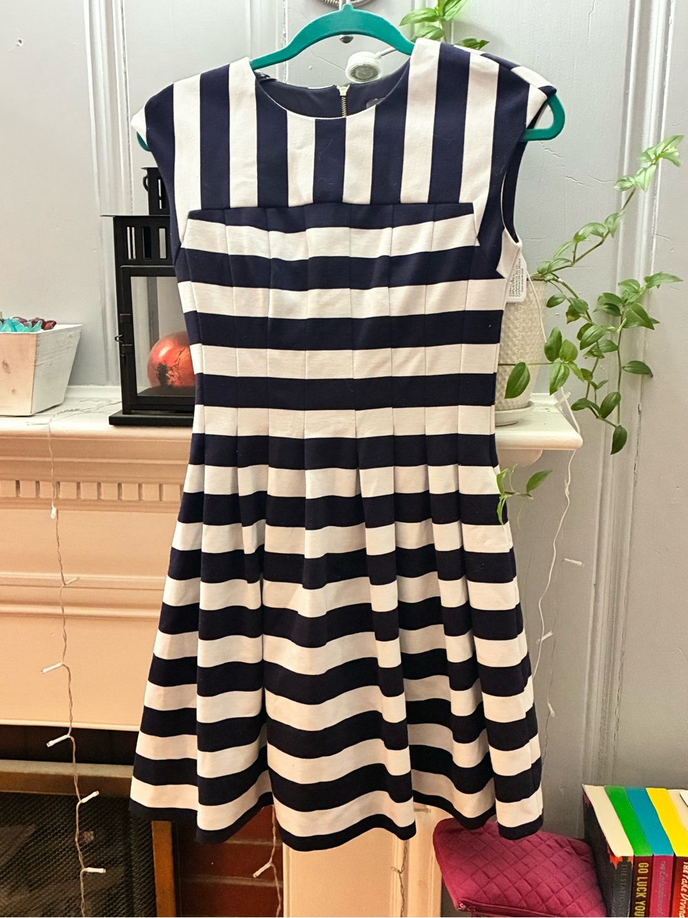 Navy and White Striped Vince Camuto Dress